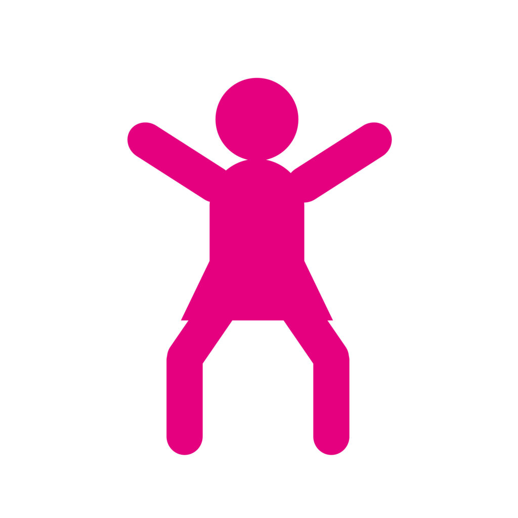 屈伸をする女性のピクトアーツで