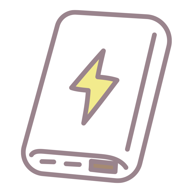 充電器を描いた､手書き風の温か