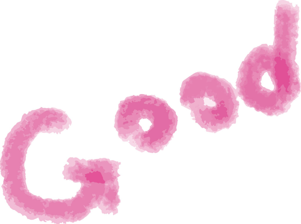 「good」の落書き風は、デザ