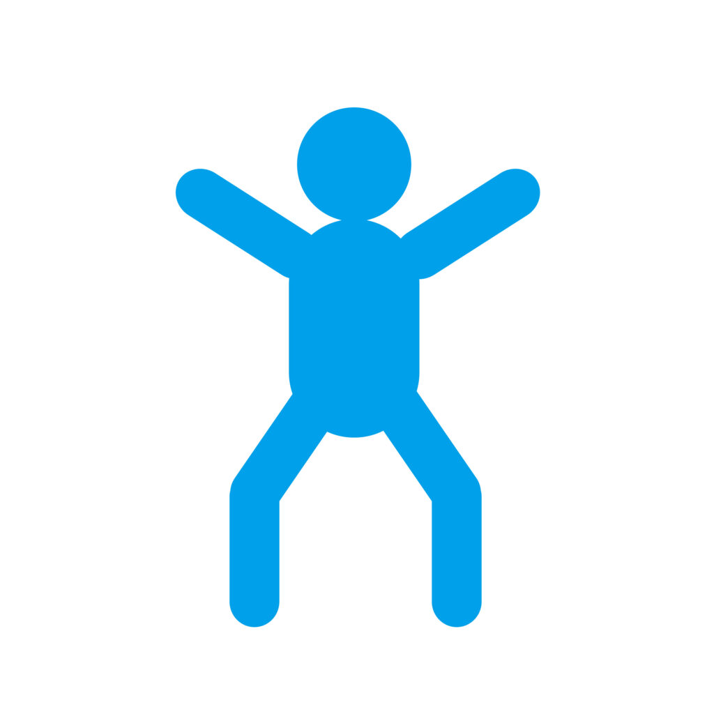 屈伸をする男性のピクトアーツで