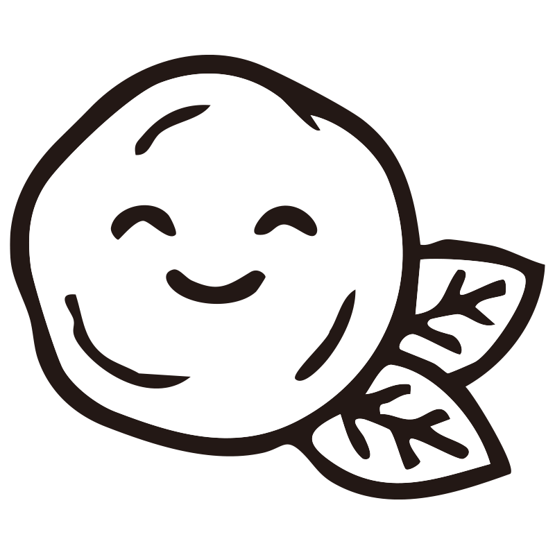 うめぼしを描いたシンプルなモノ