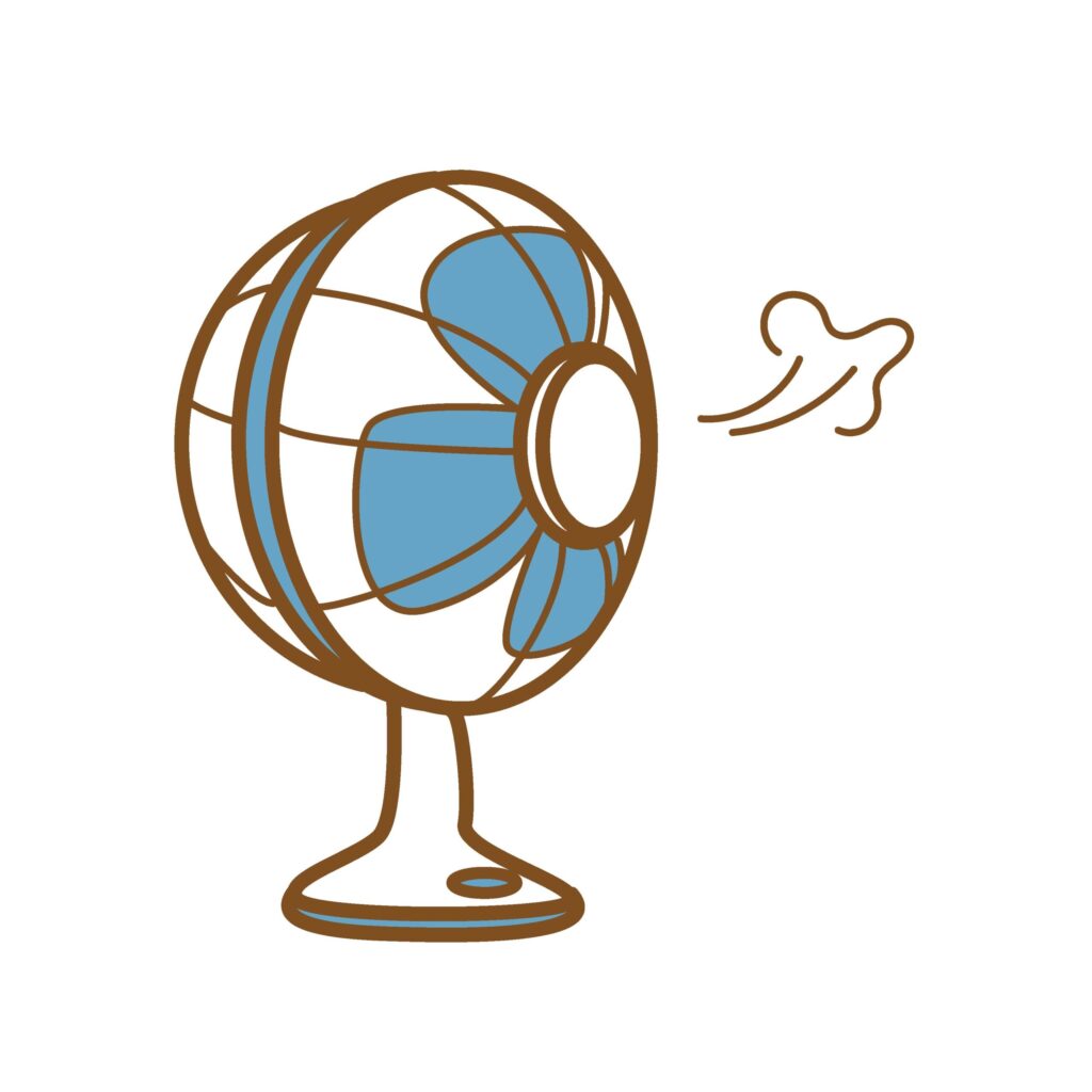 家電のイラスト素材です。 扇風