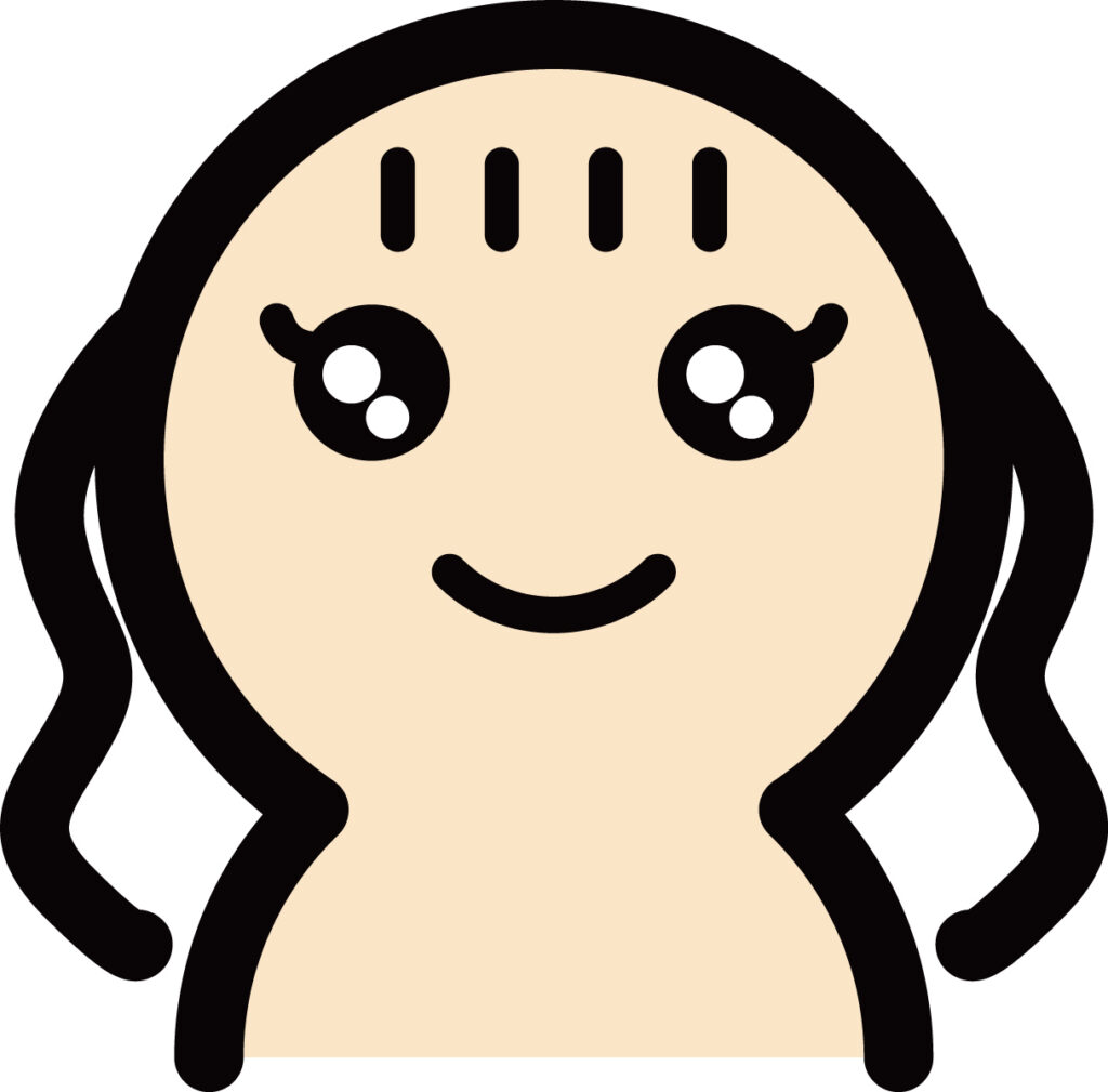 キラキラおめめのかわいい人物ア