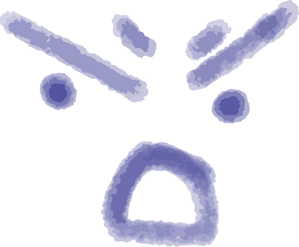 「怒ってる表情」の落書き風は、