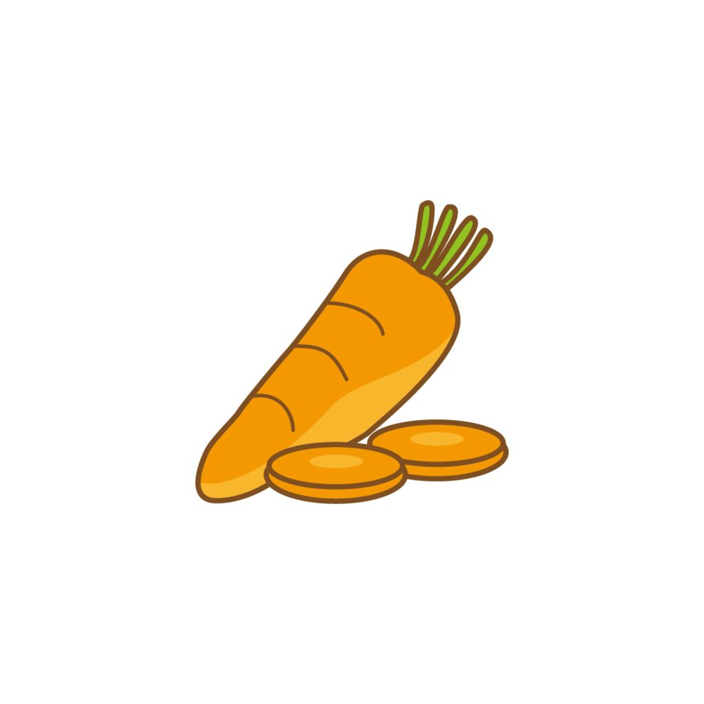 緑黄色野菜のニンジンのイラスト