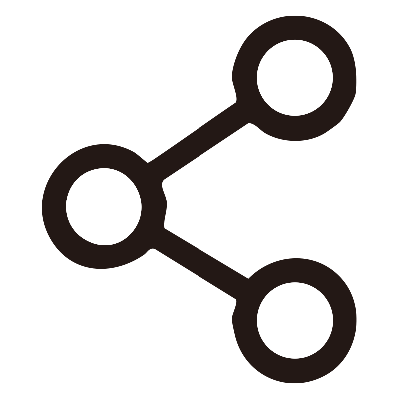 シェアを描いたシンプルなモノク