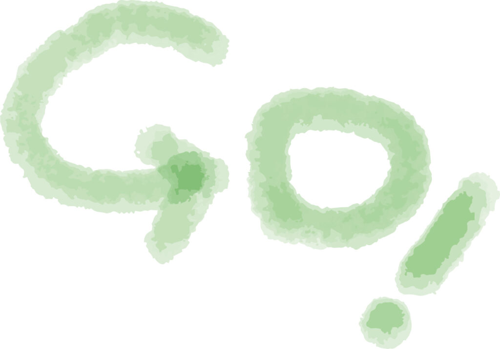 「Go」の落書き風は、デザイン