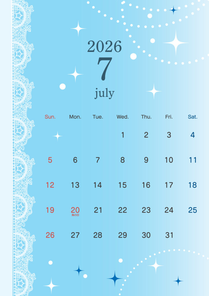 2026年・令和8年7月のエレ