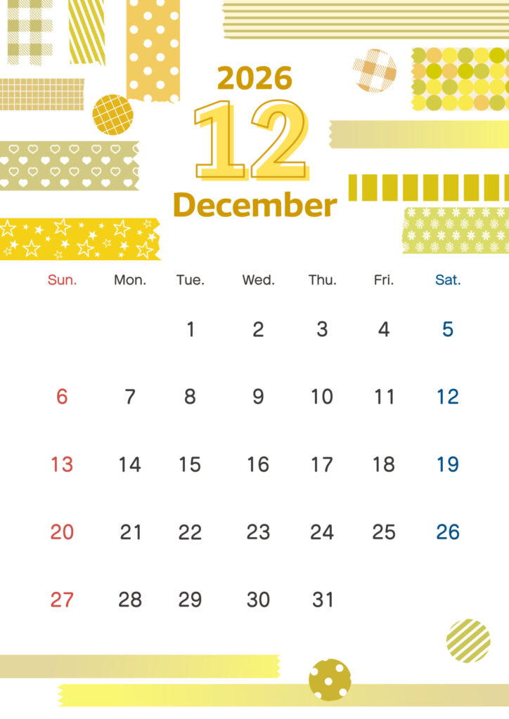 2026年12月用(令和8年)