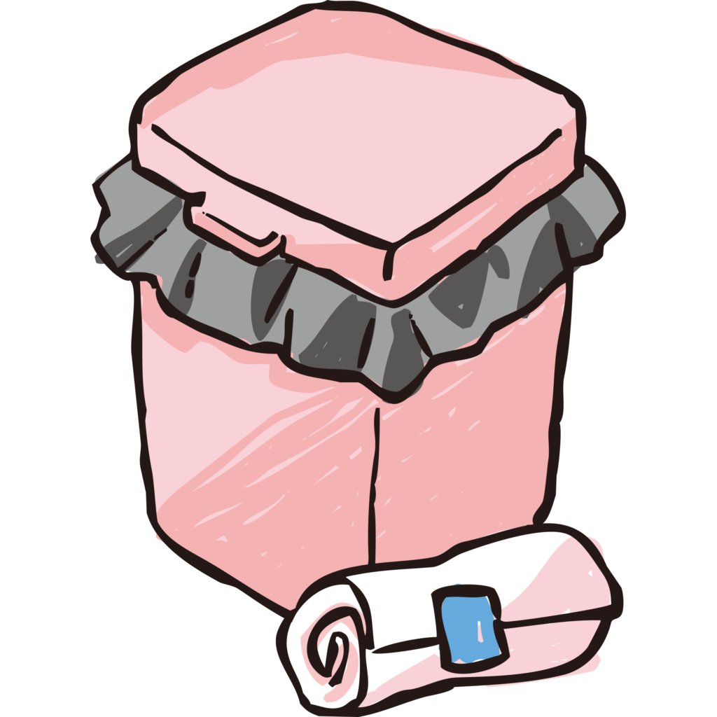 サニタリーボックスのイラストで