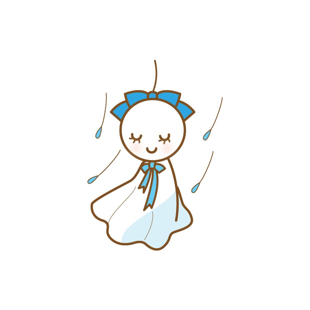 優しく目を閉じて、そっと微笑む