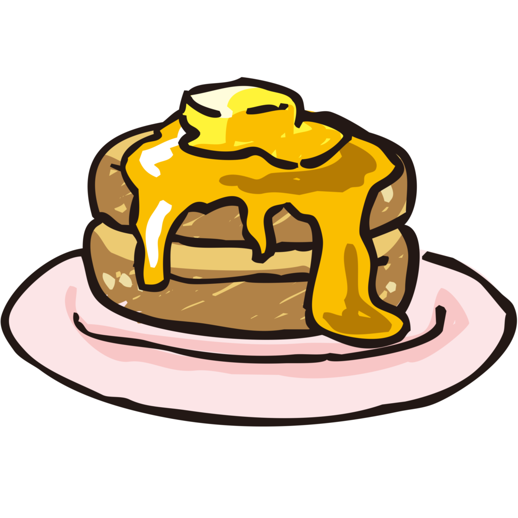 手書きのホットケーキのイラスト