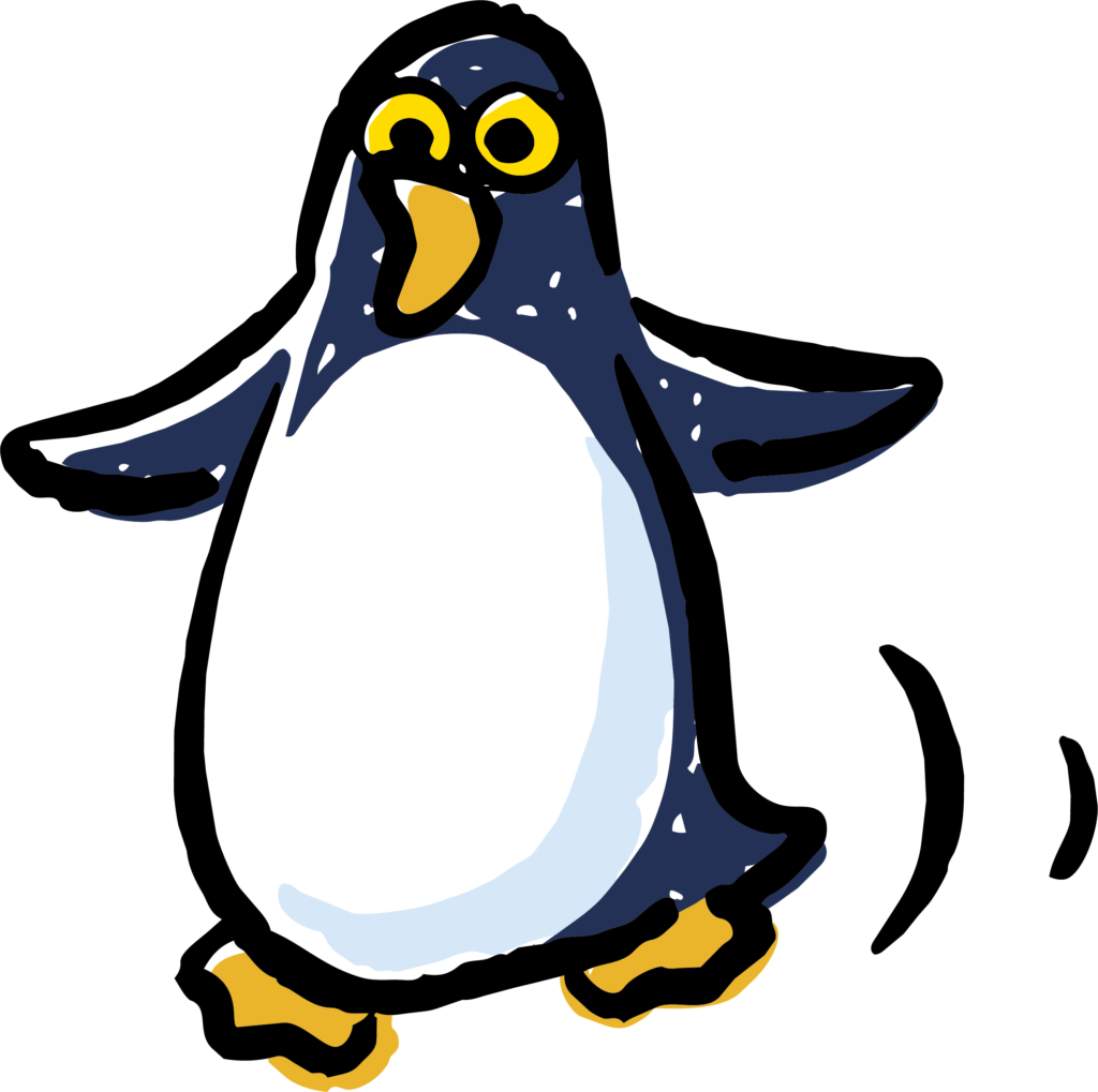 かわいいペンギンのイラストです