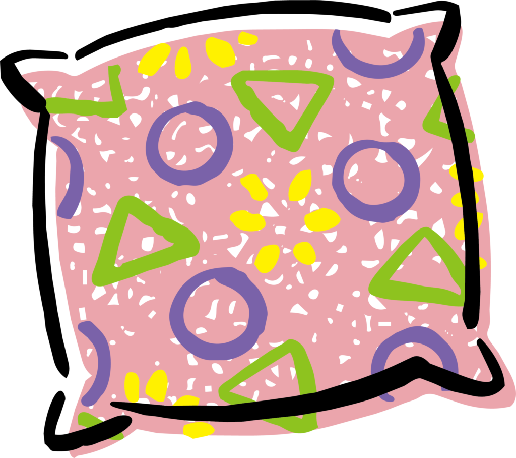 クッションのイラストです。 ソ