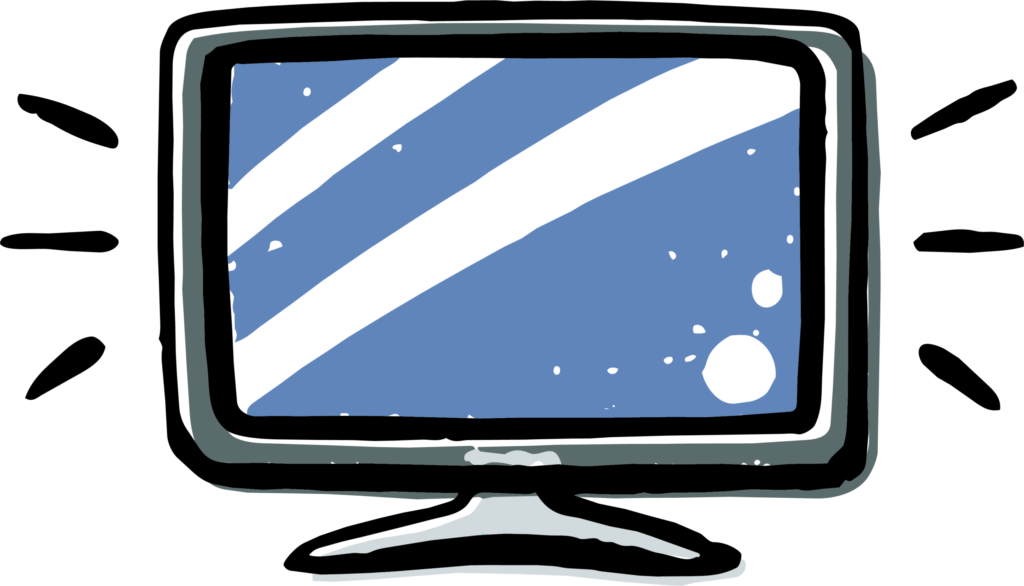 液晶テレビのイラストです。 一