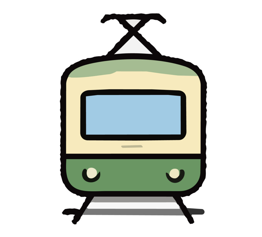 シンプルでポップな電車のアイコ