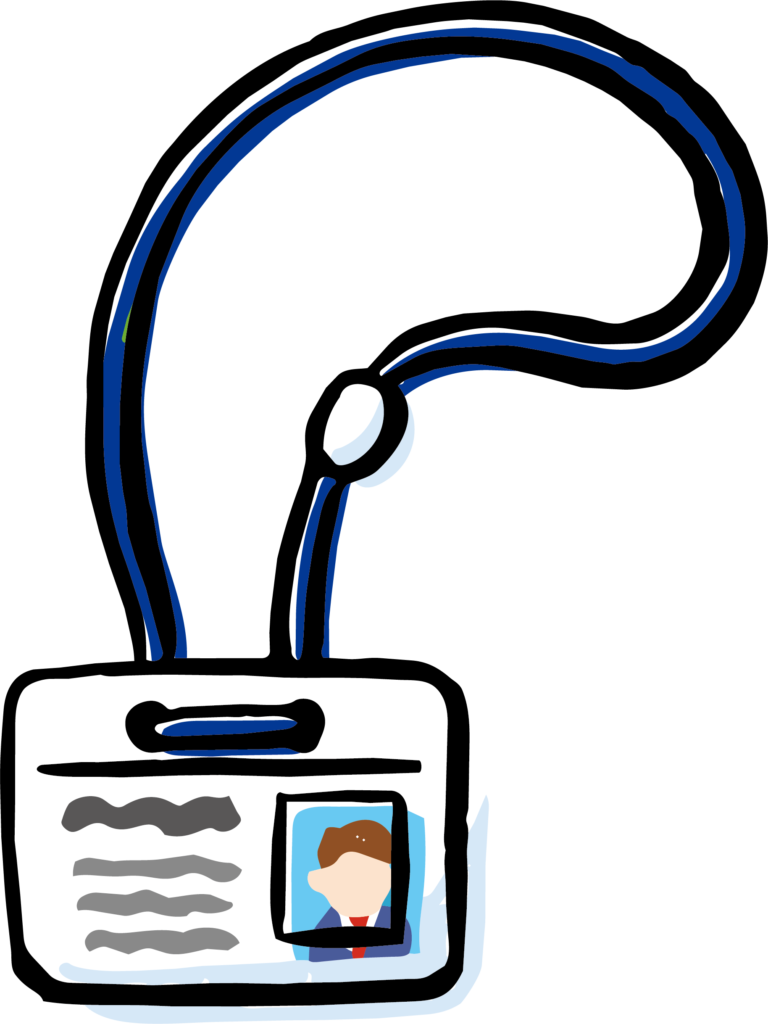 ストラップ付きのIDカードのイ
