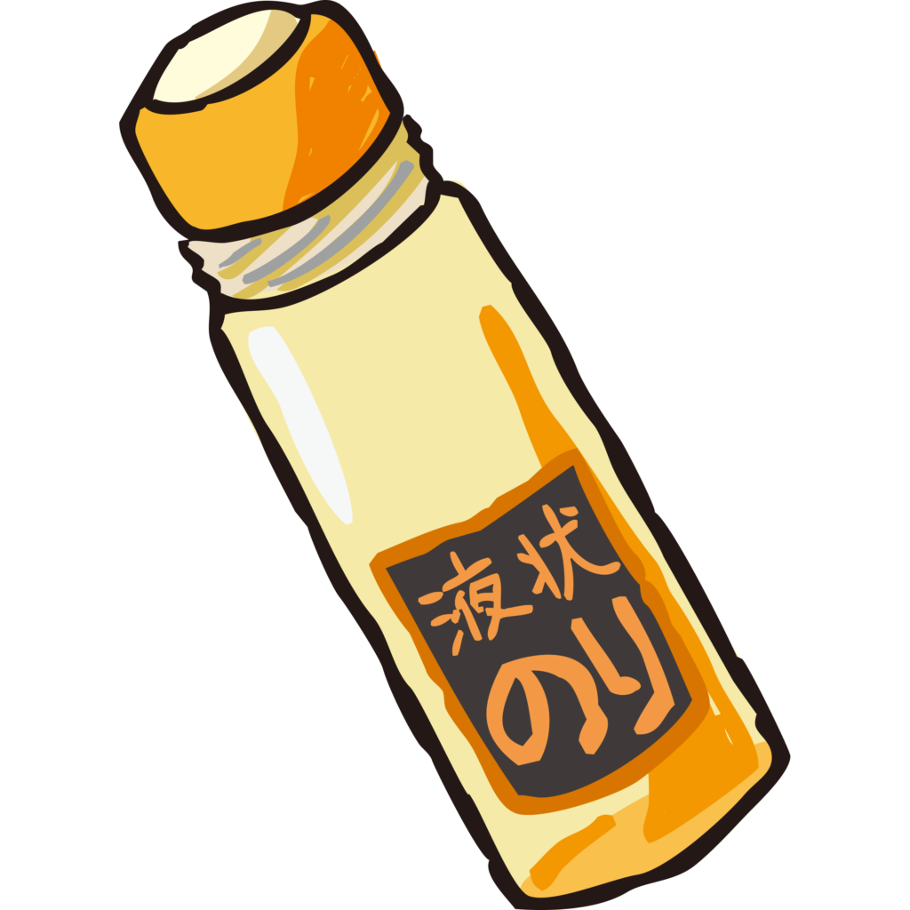 手書きの液体のりのイラストです