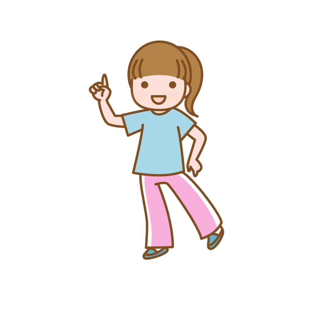 ダンスをする子どものイラストで