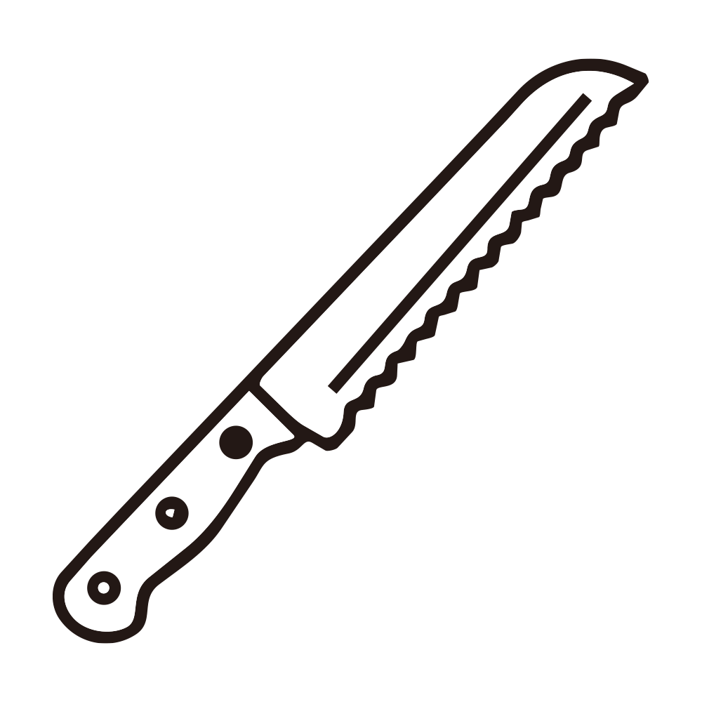 刃先がギザギザした、シンプルな