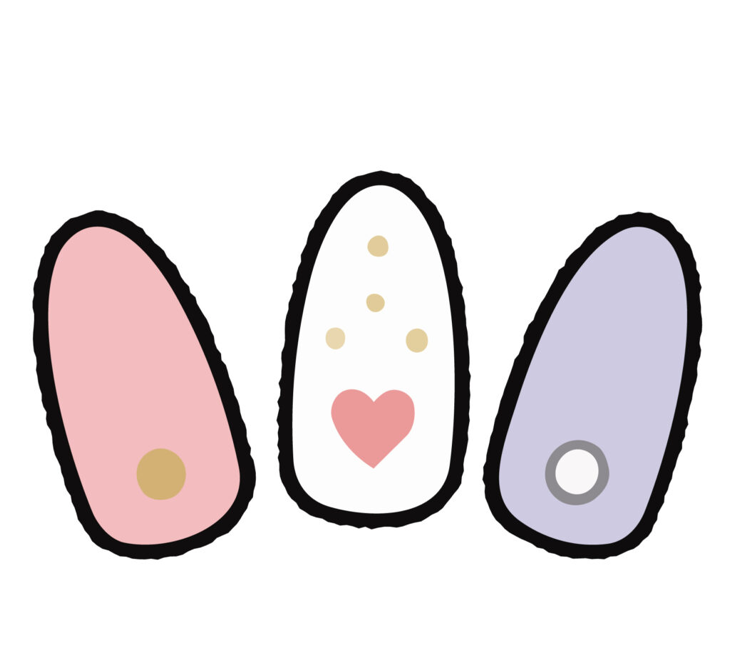 シンプルでポップなつけ爪（ネイ