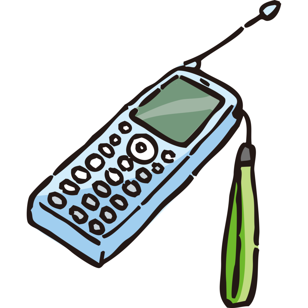 ストレート型のガラケーのイラス