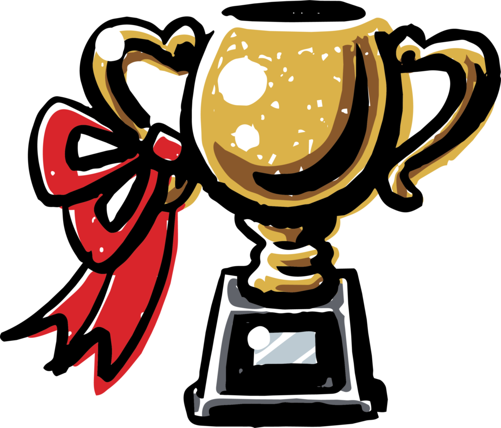 憧れの優勝カップです。 勝利の