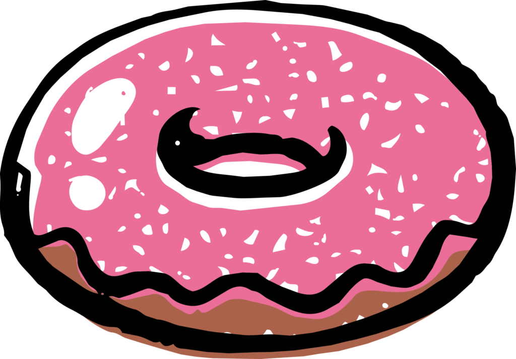 美味しそうなドーナツのイラスト