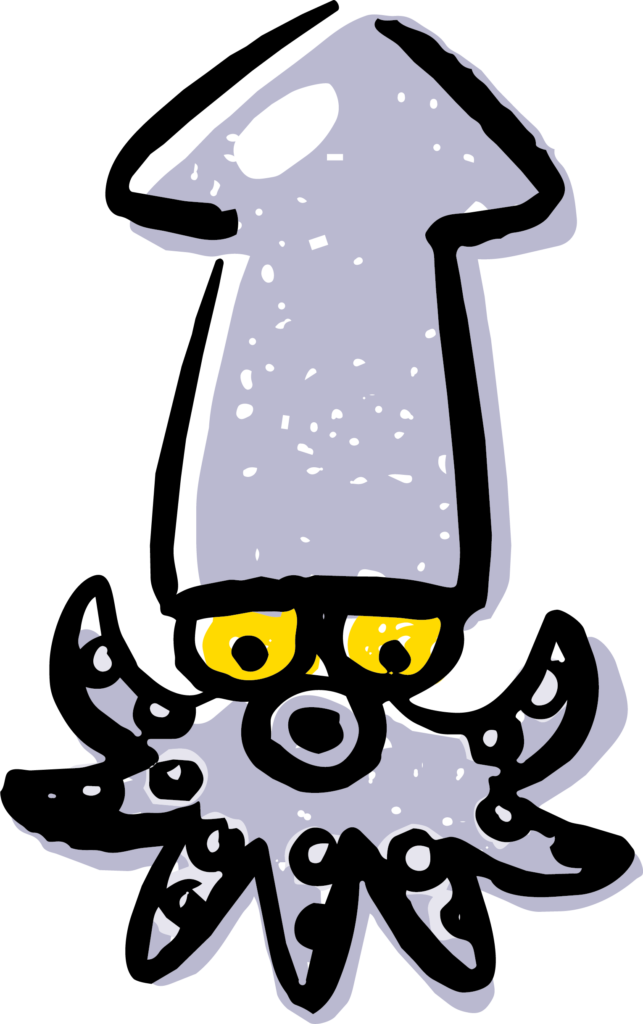 イカのキャラクターイラストです