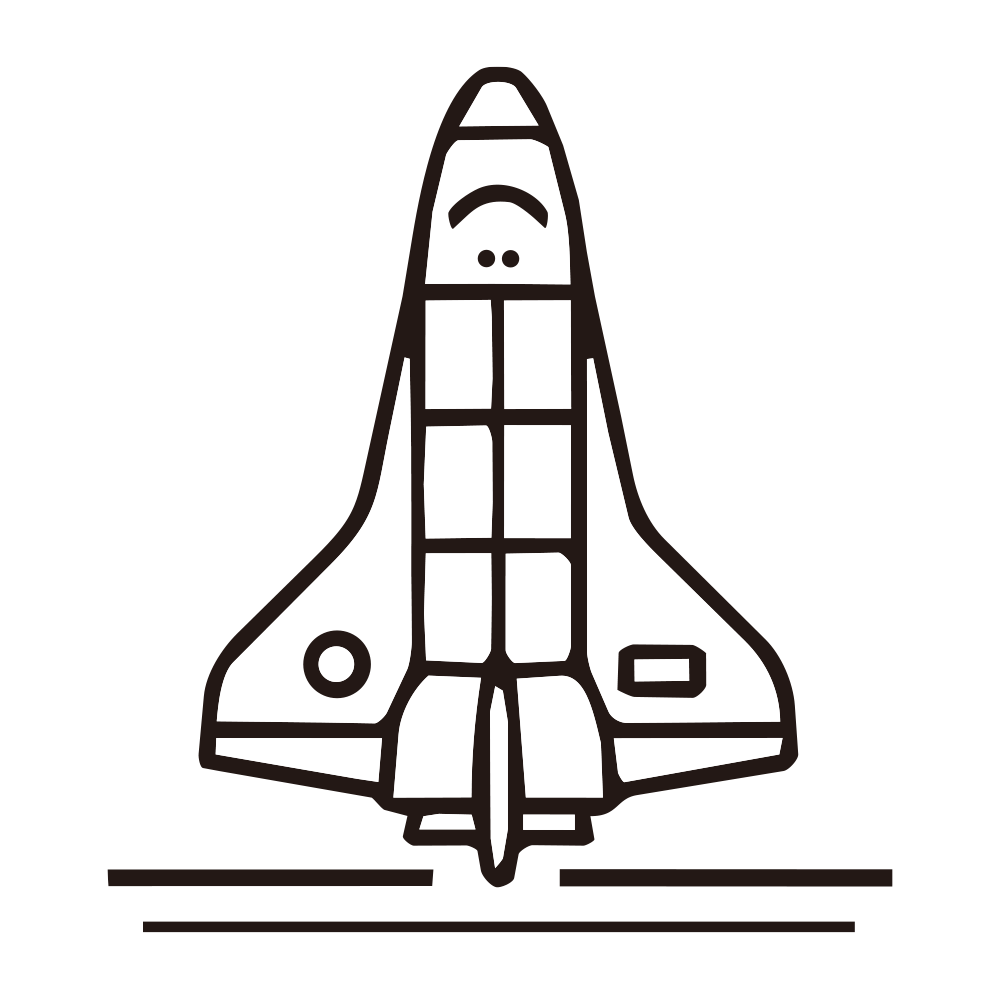 滑走路から宇宙へ向けて力強く飛