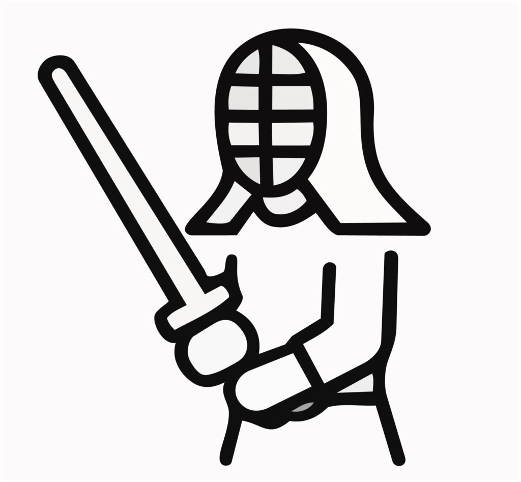 剣道をシンプルに表現したアイコ