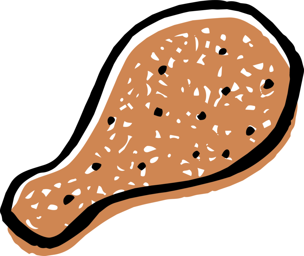 フライドチキンのイラストです。