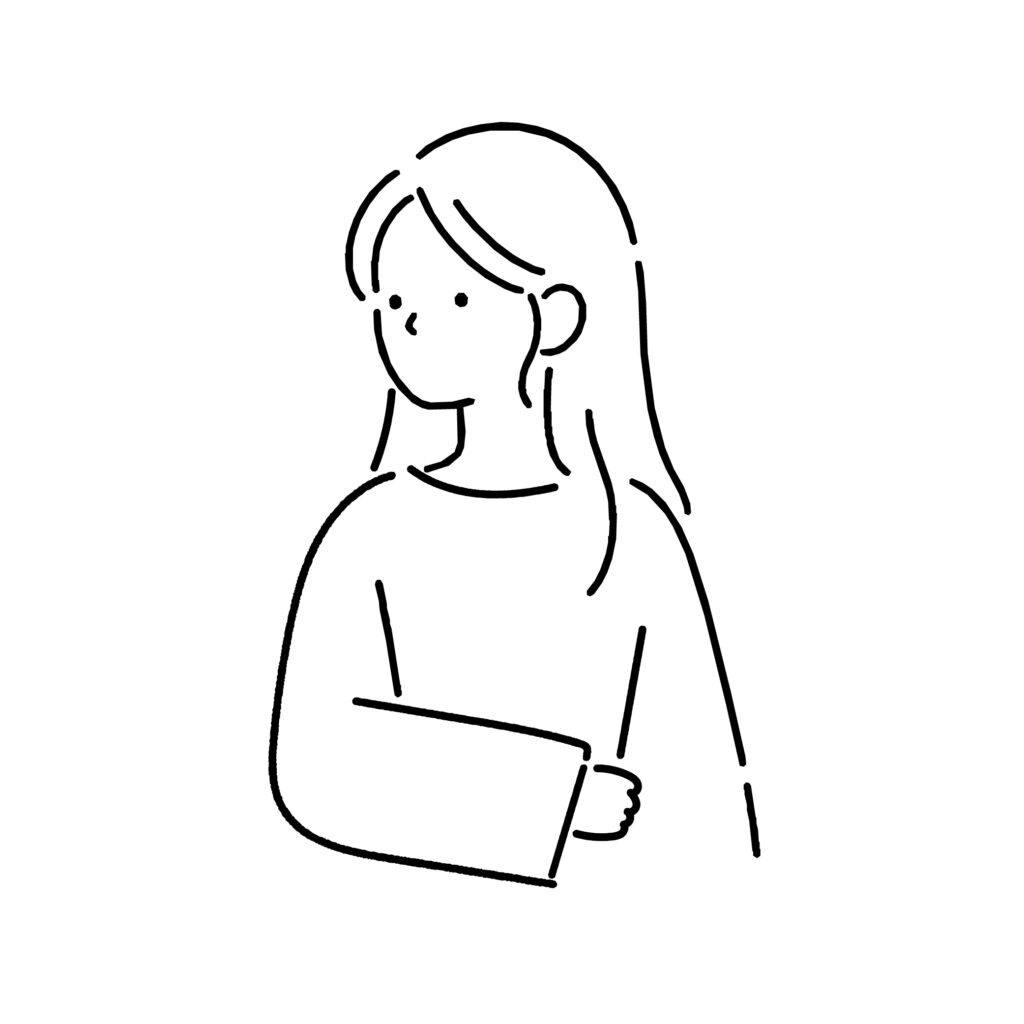 ロングヘアの女性をやわらかい雰