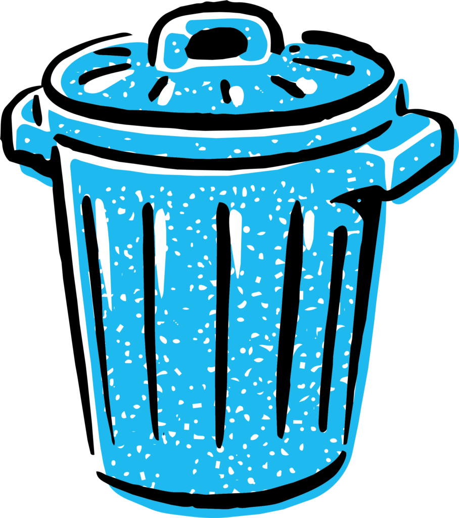 プラスチック製のごみバケツのイ