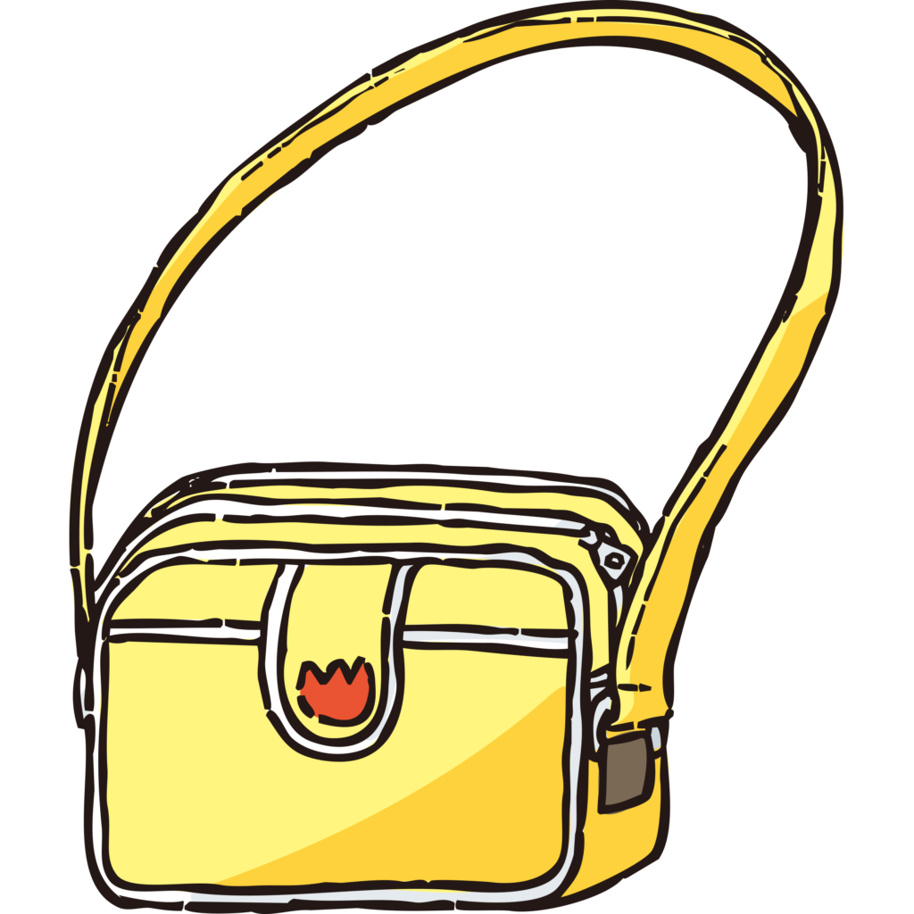 子供用の通園バッグのイラストで