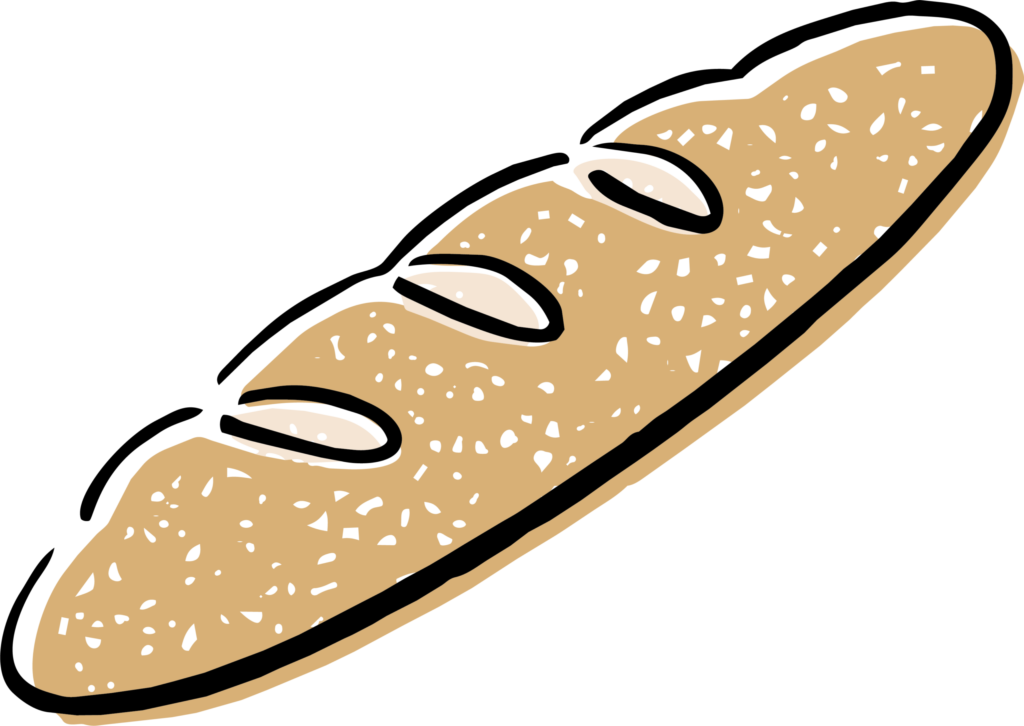 フランスパンのイラストです。 