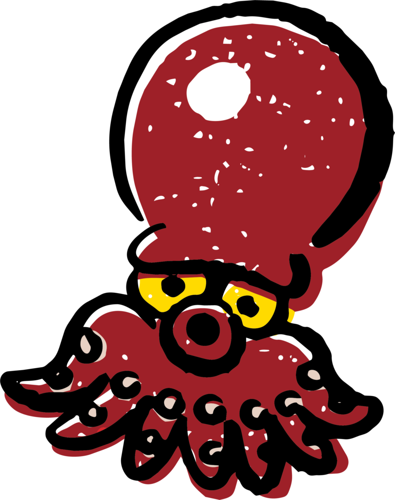 タコのキャラクターイラストです