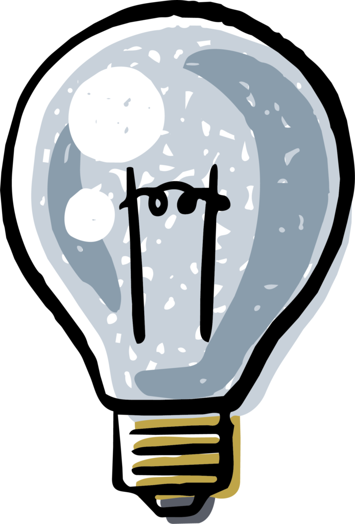 電球のイラストです。 エジソン