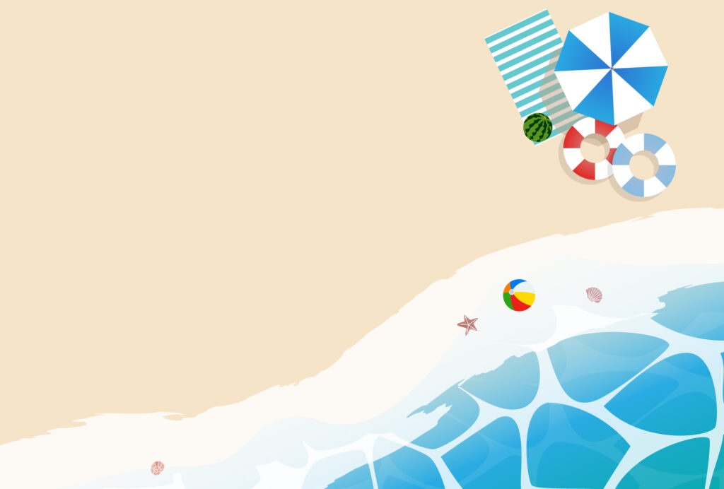暑中見舞い 暑中見舞いのイラスト入りのテンプレート 夏休み