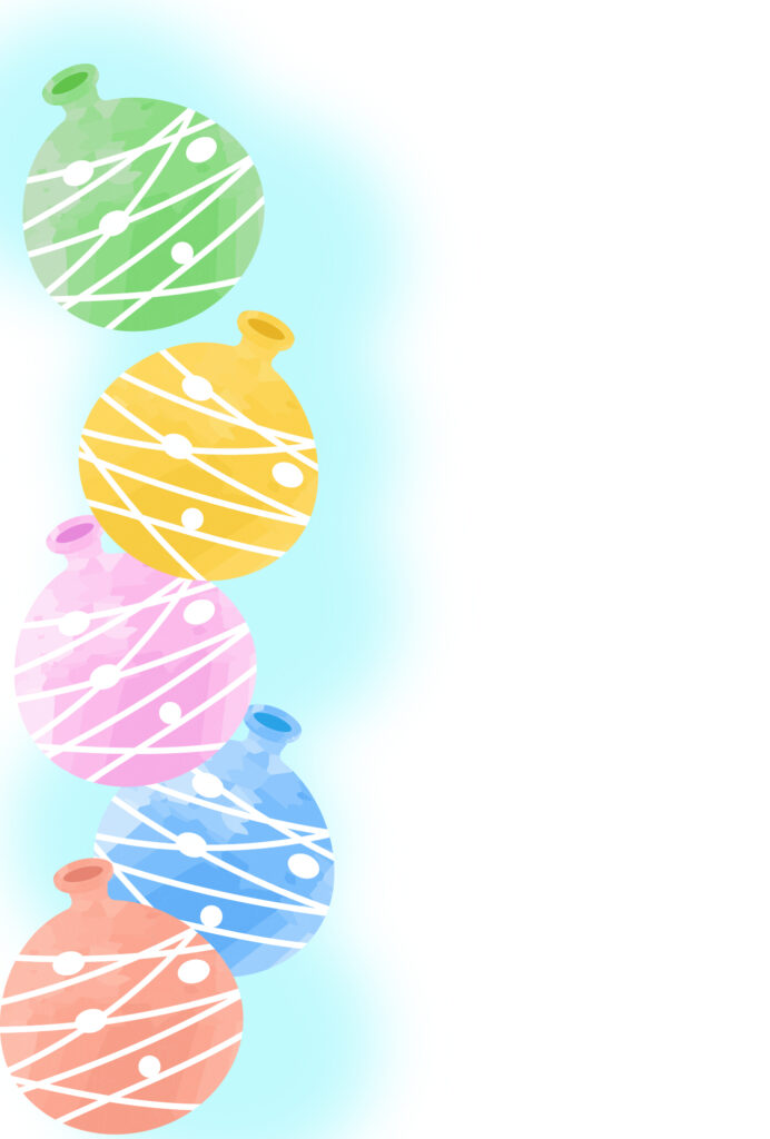暑中見舞い 暑中見舞いのイラスト入りのテンプレート 夏