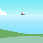 暑中見舞い 暑中見舞いのイラスト入りのテンプレート 海