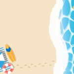 暑中見舞い 暑中見舞いのイラスト入りのテンプレート 海