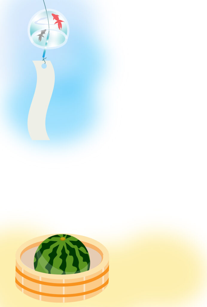 暑中見舞い 暑中見舞いのイラスト入りのテンプレート 挨拶文