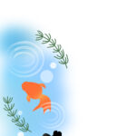 暑中見舞い 暑中見舞いのイラスト入りのテンプレート 金魚