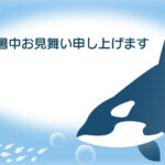 暑中見舞い 暑中見舞いのイラスト入りのテンプレート はがき印刷