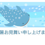 残暑見舞い 残暑見舞いのイラスト入りのテンプレート 海