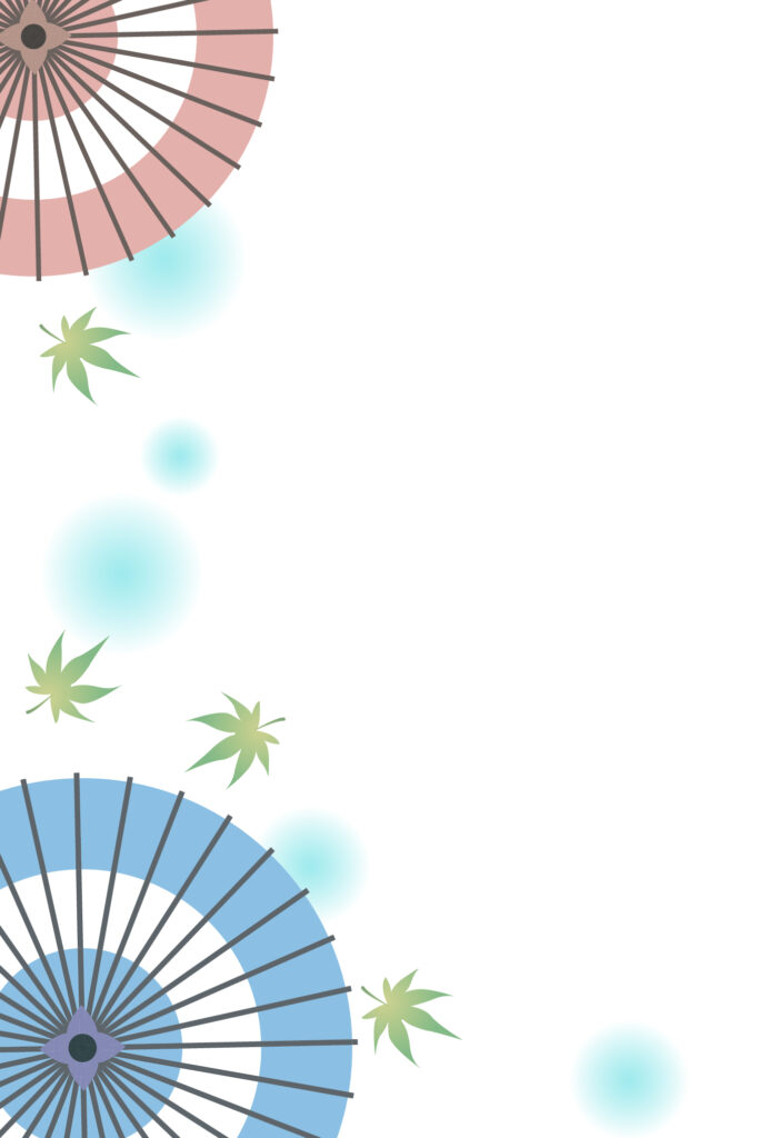 残暑見舞い 残暑見舞いのイラスト入りのテンプレート 和風
