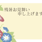 残暑見舞い 残暑見舞いのイラスト入りのテンプレート 朝顔