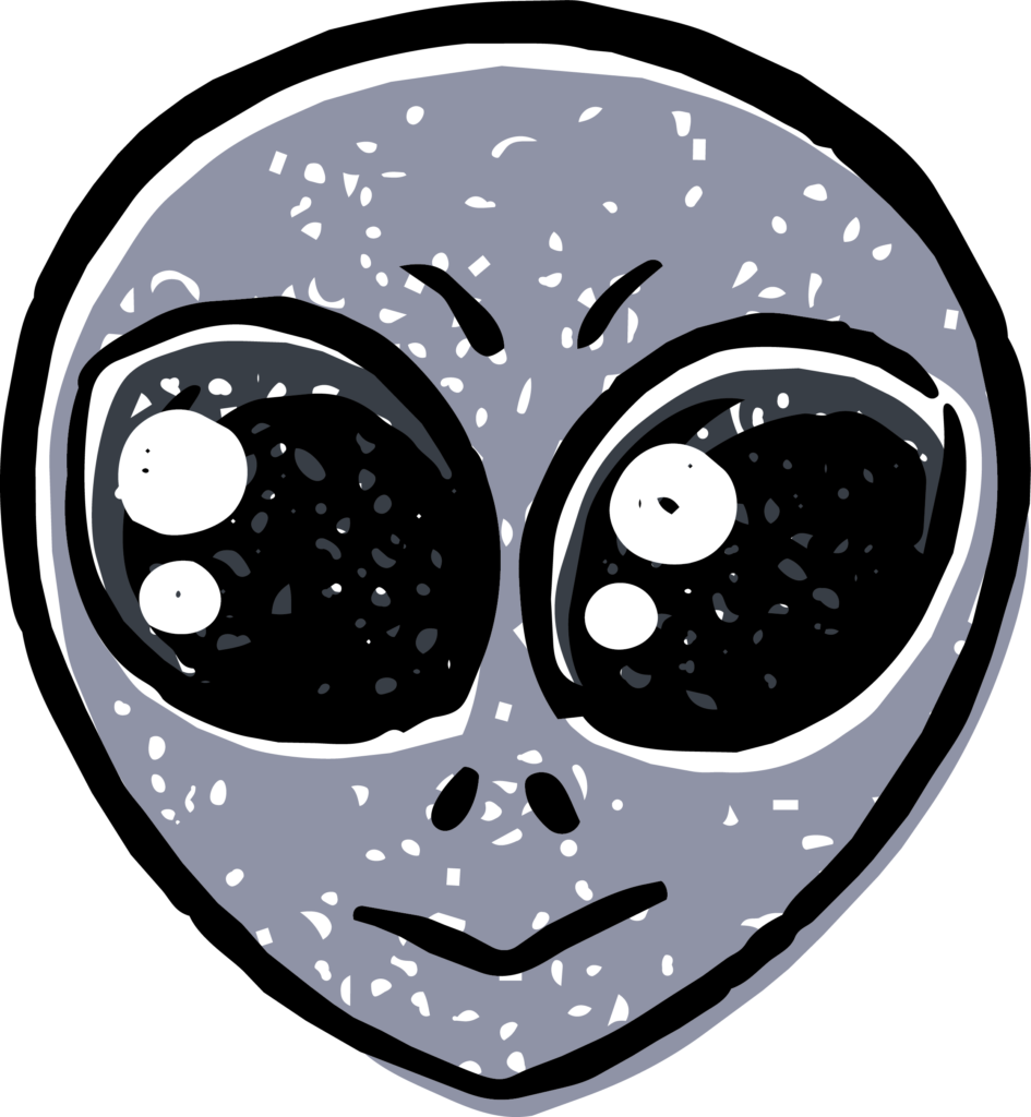 宇宙人のイラストです。 いわゆ