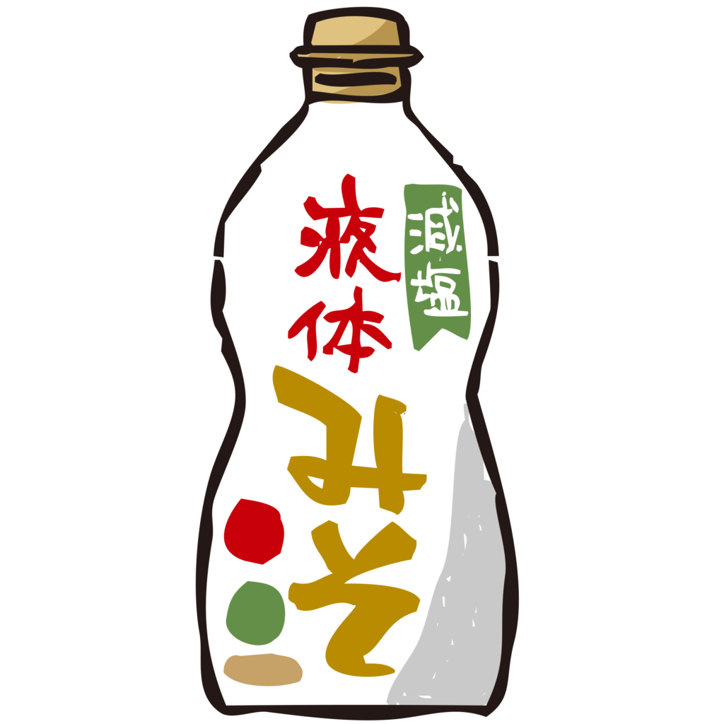手書きの液体味噌のイラストです